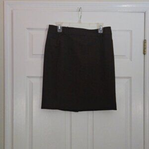 Ladies black skirt.  Polyester, spandex and rayon material